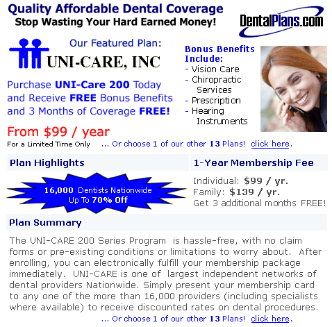 Affordable Dental Coverage from DentalPlans.com
