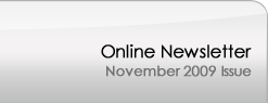 Online Newsletter - November 2009 Issue
